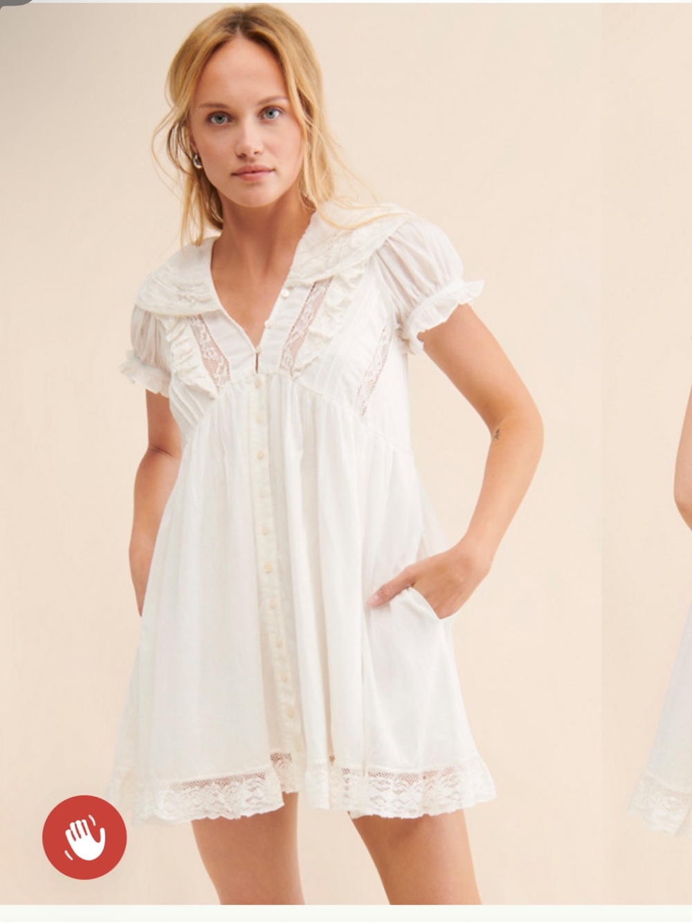 Free People Sun-kissed Mini Dress in light PINK XS